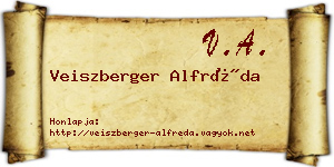 Veiszberger Alfréda névjegykártya
